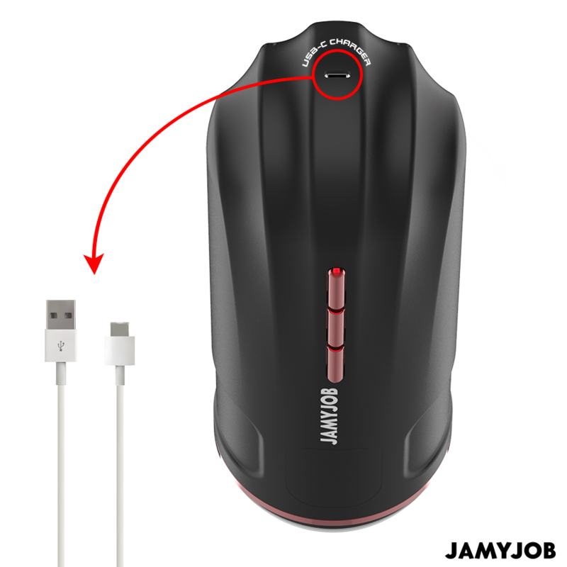 JAMYJOB - MEGABITE MASTURBADOR BOCA AUTOMÁTICO 5 MODOS SUCCIÓN Y VIBRACIÓN JAMYJOB
