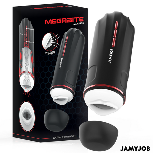 JAMYJOB - MEGABITE MASTURBADOR BOCA AUTOMÁTICO 5 MODOS SUCCIÓN Y VIBRACIÓN JAMYJOB