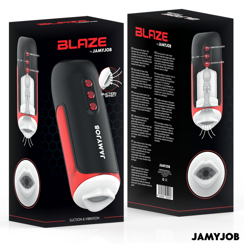 JAMYJOB - BLAZE MASTURBADOR BOCA AUTOMÁTICO 5 MODOS SUCCIÓN Y VIBRACIÓN JAMYJOB