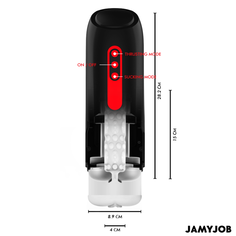 JAMYJOB - PHANTOM MASTURBADOR VAGINA AUTOMÁTICO 5 MODOS SUCCIÓN Y EMPUJE JAMYJOB