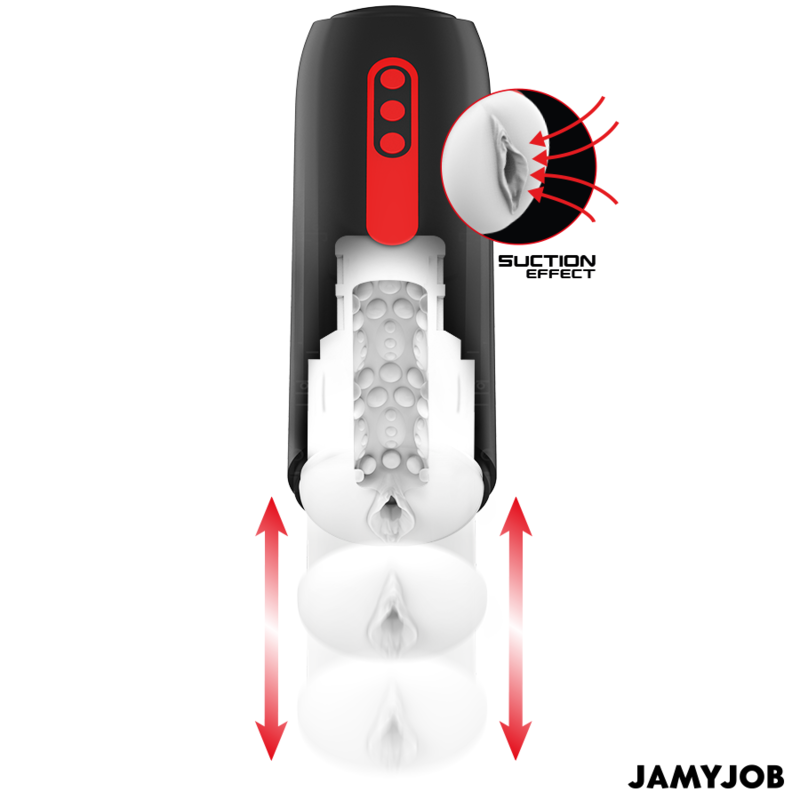 JAMYJOB - PHANTOM MASTURBADOR VAGINA AUTOMÁTICO 5 MODOS SUCCIÓN Y EMPUJE JAMYJOB