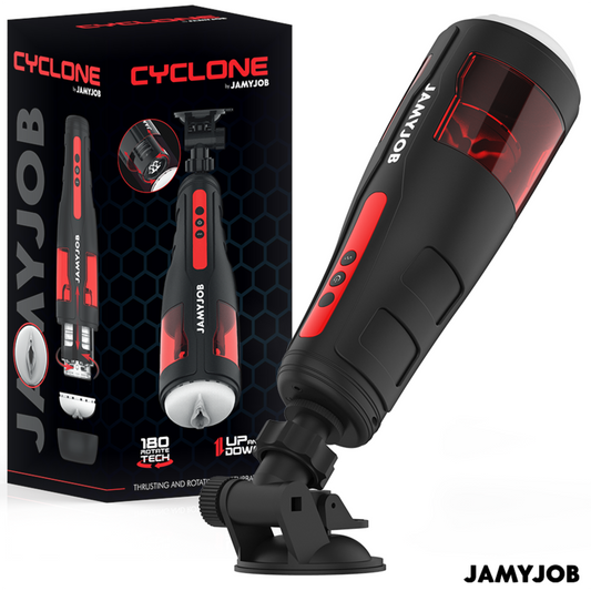 JAMYJOB - CYCLONE MASTURBADOR VAGINA AUTOMÁTICO 10 MODOS ROTACIÓN Y EMPUJE JAMYJOB