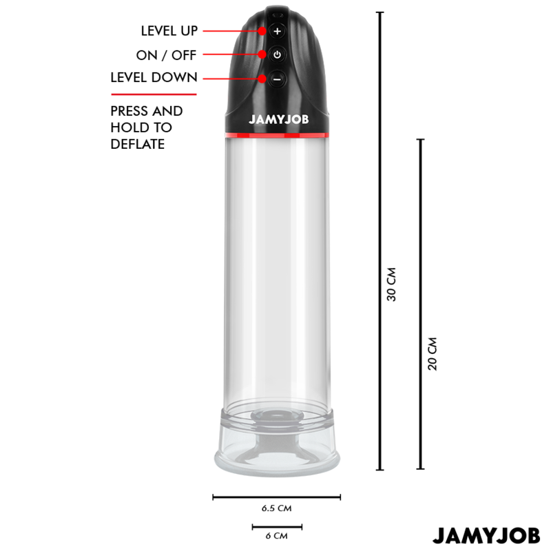 JAMYJOB - XPAND BOMBA AUTOMÁTICA 3 NIVELES DE SUCCIÓN GRIS JAMYJOB