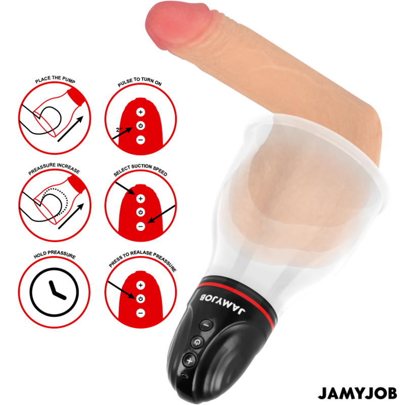 JAMYJOB - XPAND LITE BOMBA AUTOMÁTICA DE TESTÍCULOS 3 NIVELES DE SUCCIÓN GRIS JAMYJOB