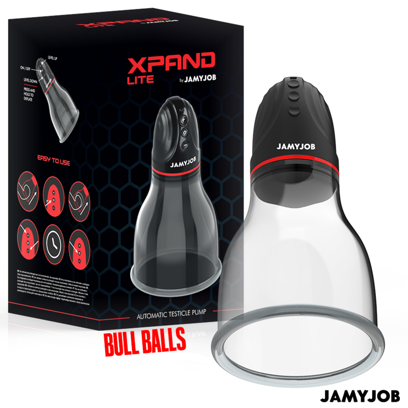 JAMYJOB - XPAND LITE BOMBA AUTOMÁTICA DE TESTÍCULOS 3 NIVELES DE SUCCIÓN GRIS JAMYJOB