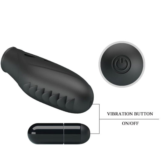 PRETTY LOVE - GILO VIBRADOR DE DEDO SILICONA NEGRO PRETTY LOVE