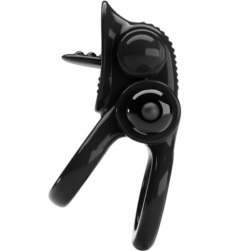 PRETTY LOVE - PASSIONATE RING DOBLE ANILLO VIBRADOR + ESTIMULADOR CLÍTORIS NEGRO PRETTY LOVE