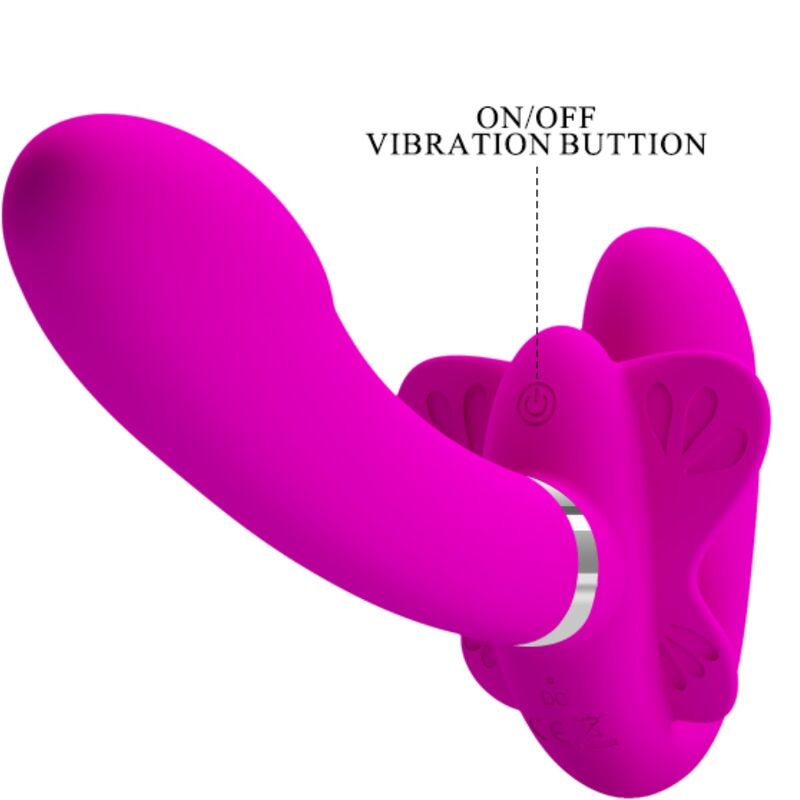 PRETTY LOVE - VALERIE VIBRADOR DOBLE STRAP-ON 12 VIBRACIONES MORADO PRETTY LOVE