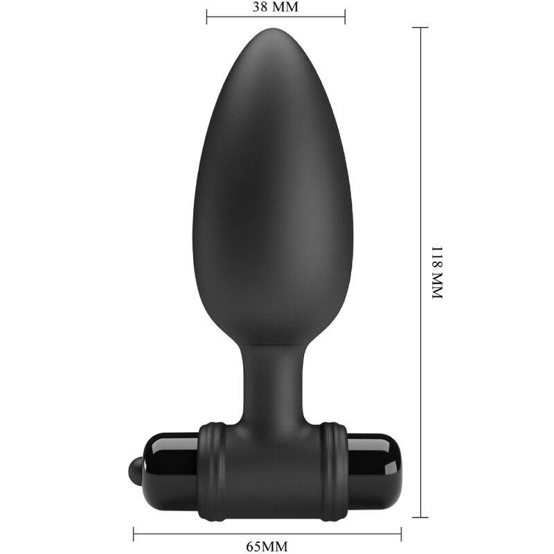 PRETTY LOVE - VIBRA BUTT PLUG 2 PLUG ANAL 10 VIBRACIONES NEGRO PRETTY LOVE