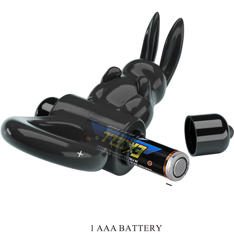 PRETTY LOVE - EXCITING RING ANILLO VIBRADOR RABBIT 10 VIBRACIONES NEGRO PRETTY LOVE