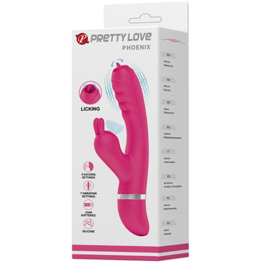 PRETTY LOVE - PHOENIX VIBRADOR RABBIT MULTIFUNCIÓN ROSA PRETTY LOVE