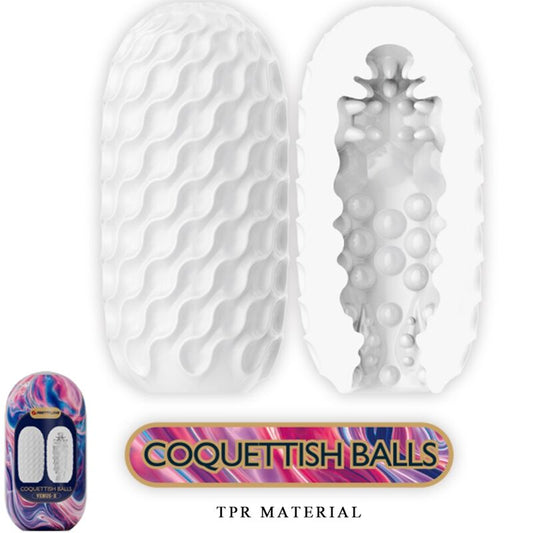 PRETTY LOVE - COQUETTISH BALLS MASTURBADOR MASCULINO SILICONA BLANCO PRETTY LOVE