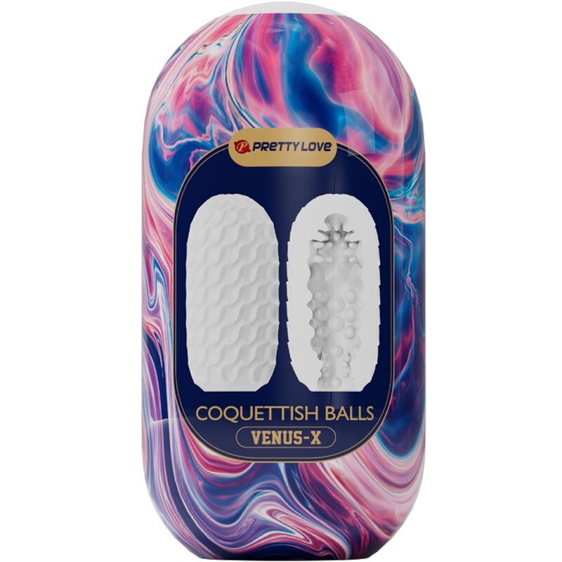 PRETTY LOVE - COQUETTISH BALLS MASTURBADOR MASCULINO SILICONA BLANCO PRETTY LOVE