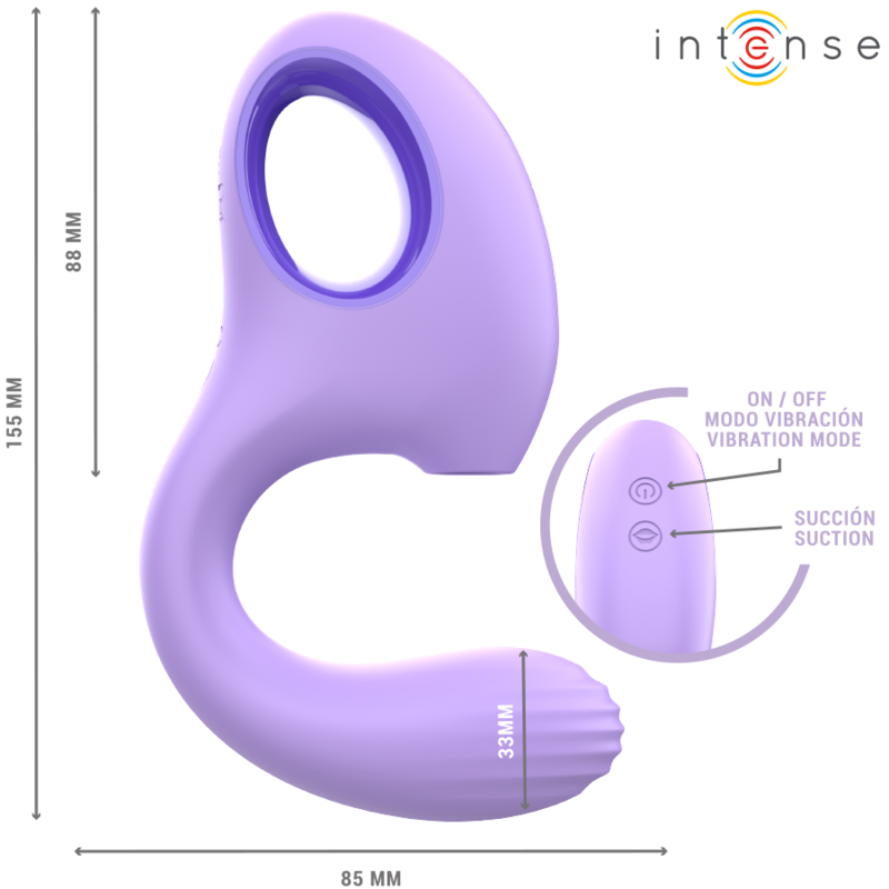 INTENSE - BAXTER VIBRADOR & ESTIMULADOR VIOLETA INTENSE FUN