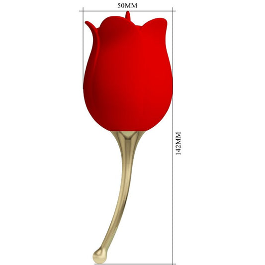 PRETTY LOVE - ROSE LOVER ROSA ESTIMULADORA DE CLÍTORIS 12 VIBRACIONES ROJO PRETTY LOVE