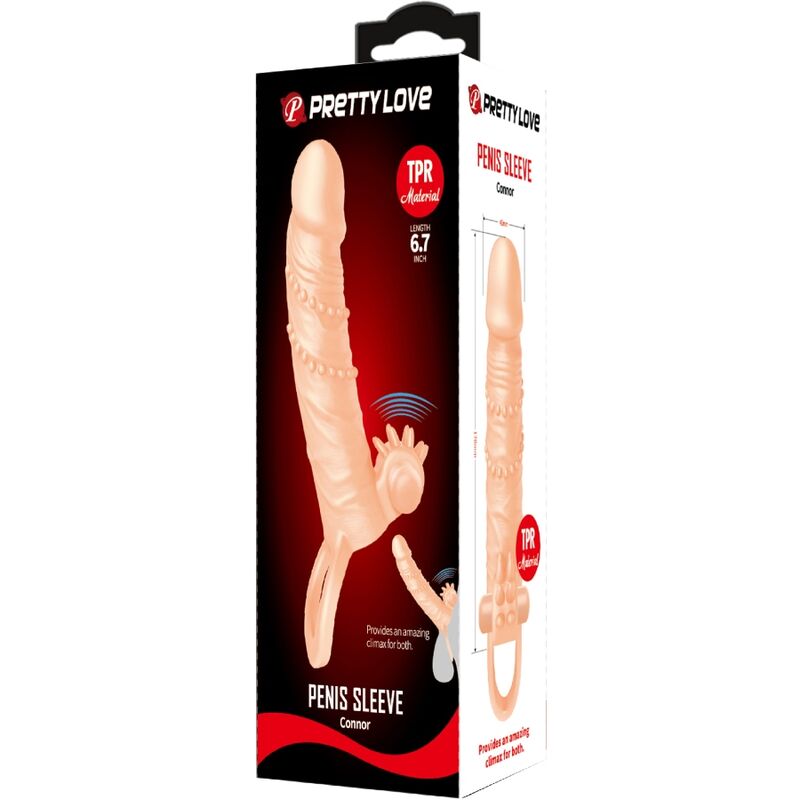 PRETTY LOVE - CONNOR FUNDA PARA PENE + ESTIMULADOR DE CLÍTORIS NATURAL PRETTY LOVE