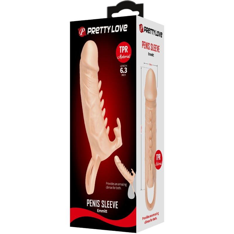 PRETTY LOVE - EMMIT FUNDA PARA PENE + ESTIMULADOR DE CLÍTORIS NATURAL PRETTY LOVE