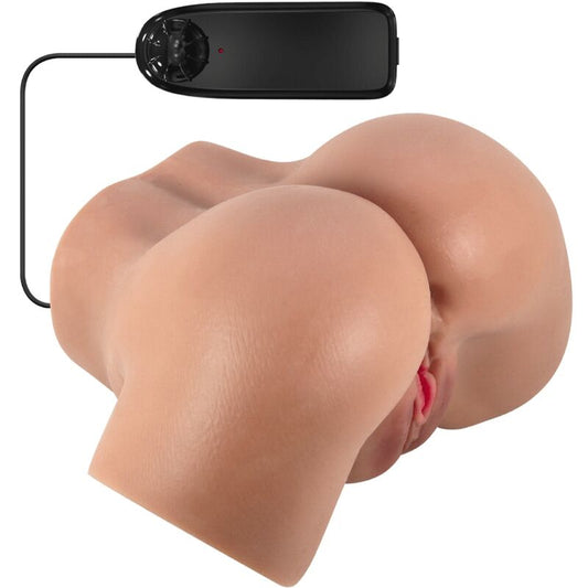 CRAZY BULL - HAILEY TRASERO VIBRADOR CON VAGINA Y ANO REALÍSTICO MULATO CONTROL REMOTO CRAZY BULL