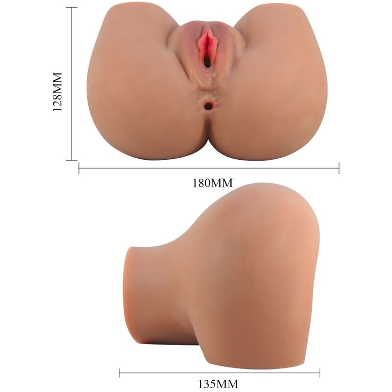 CRAZY BULL - MILA TRASERO VIBRADOR CON VAGINA Y ANO REALÍSTICO NATURAL CONTROL REMOTO CRAZY BULL