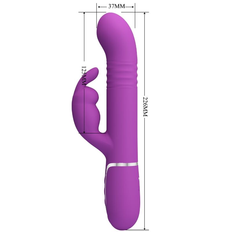 PRETTY LOVE - COALE VIBRADOR RABBIT MULTIFUNCIÓN 4 EN 1 MORADO PRETTY LOVE