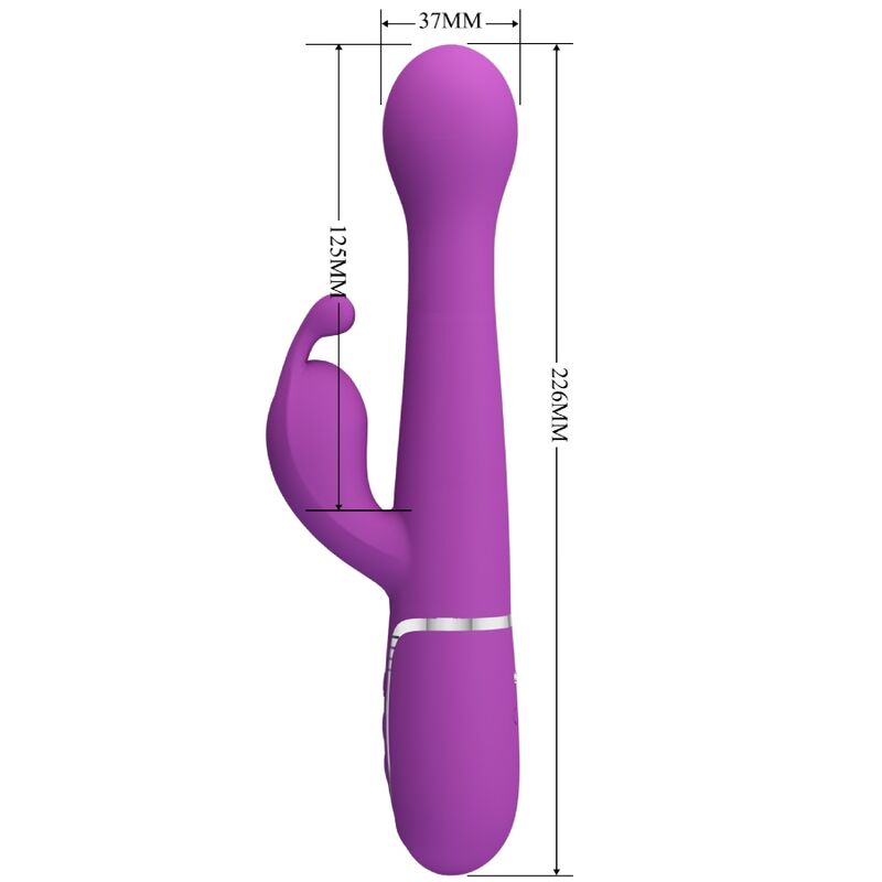 PRETTY LOVE - DEJON VIBRADOR RABBIT MULTIFUNCIÓN 3 EN 1 MORADO PRETTY LOVE