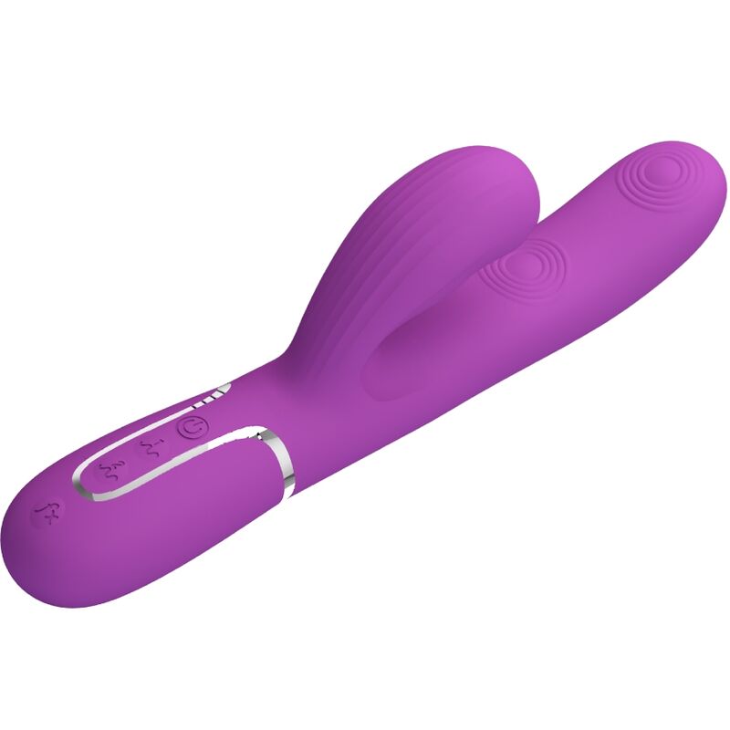 PRETTY LOVE - PERLITA VIBRADOR RABBIT MULTIFUNCIÓN 3 EN 1 MORADO PRETTY LOVE