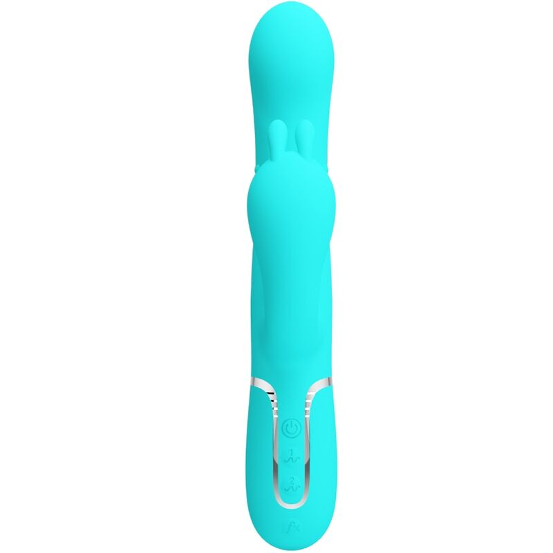 PRETTY LOVE - CAMMY TRIPLE VIBRADOR RABBIT MULTIFUNCIÓN 4 EN 1 AZUL PRETTY LOVE