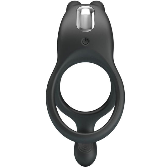 PRETTY LOVE - SETH DOBLE ANILLO VIBRADOR RABBIT 7 VIBRACIONES NEGRO PRETTY LOVE