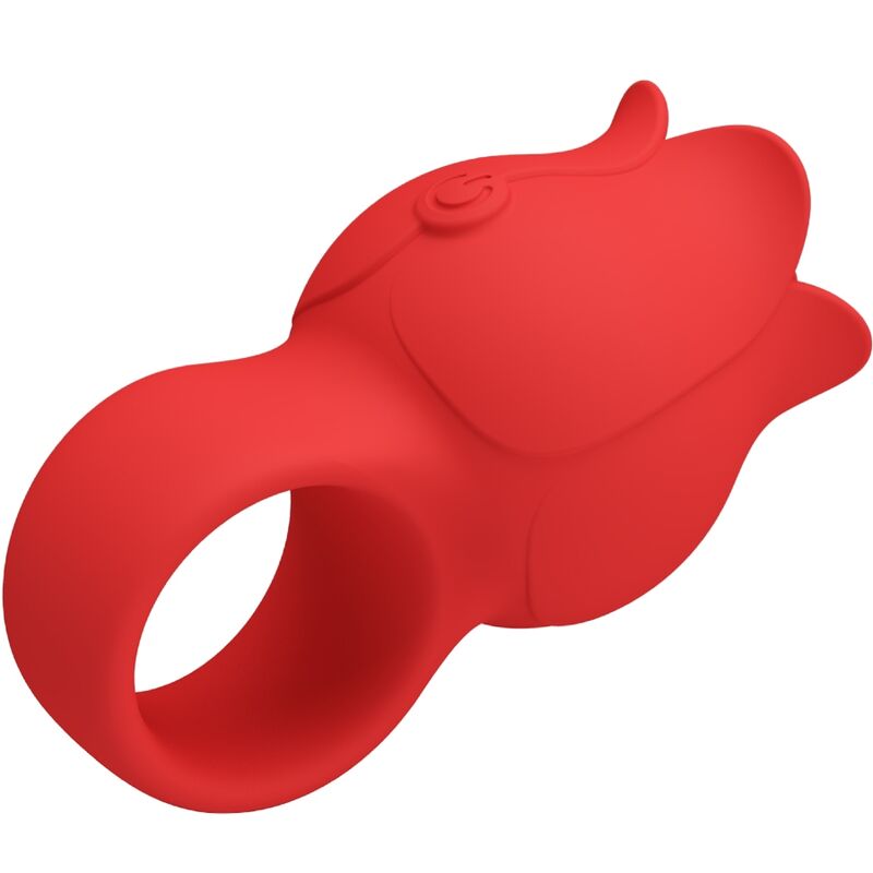 PRETTY LOVE - JAE VIBRADOR DE DEDO FORMA DE ROSA 10 VIBRACIONES ROJO PRETTY LOVE