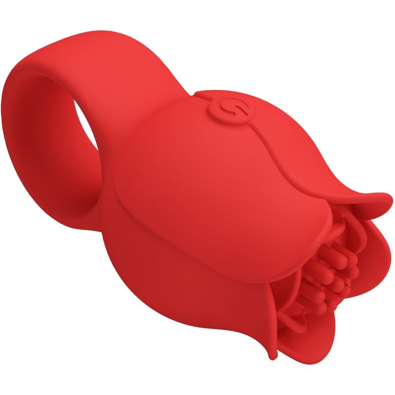 PRETTY LOVE - JAE VIBRADOR DE DEDO FORMA DE ROSA 10 VIBRACIONES ROJO PRETTY LOVE