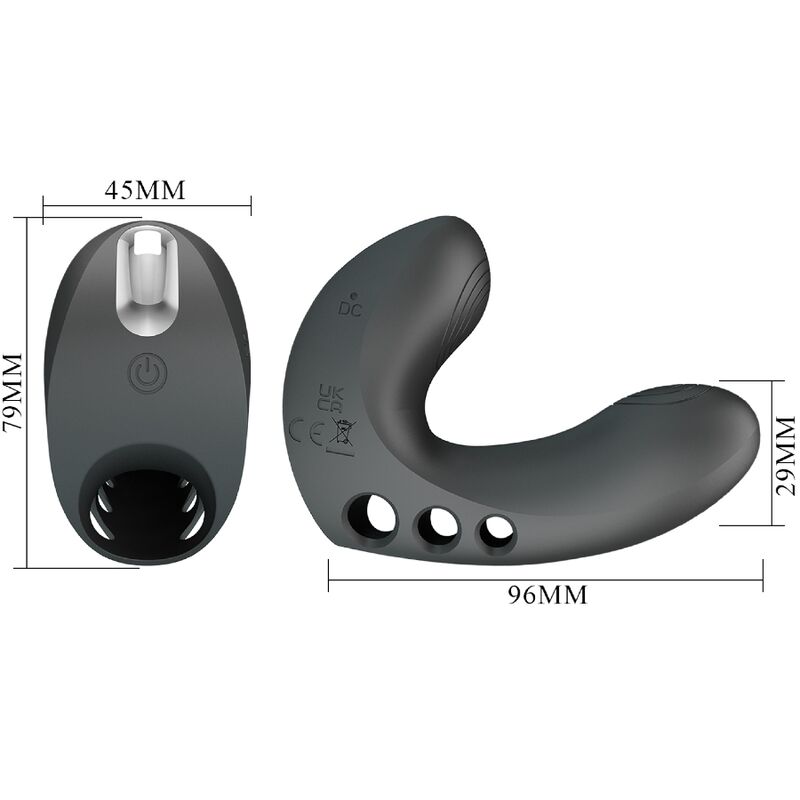PRETTY LOVE - CAMELIA VIBRADOR DE DEDO 7 VIBRACIONES NEGRO PRETTY LOVE