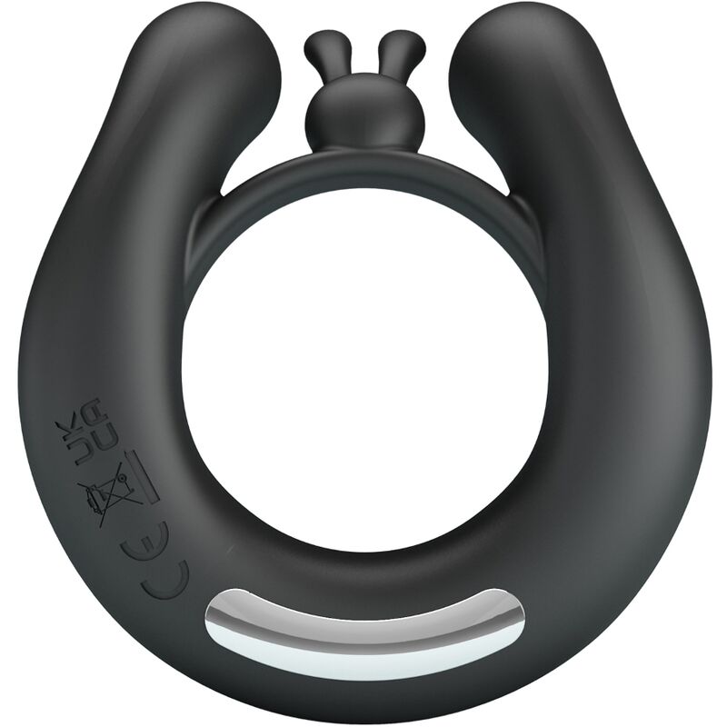PRETTY LOVE - DAHLIA ANILLO VIBRADOR + ESTIMULADOR DE CLÍTOIS 12 VIBRACIONES NEGRO PRETTY LOVE