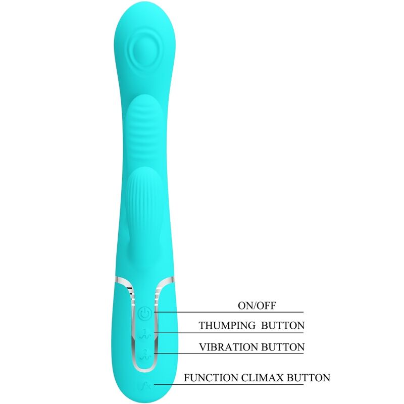 PRETTY LOVE - SHANIA TRIPLE VIBRADOR RABBIT MULTIFUNCIÓN 3 EN 1 PRETTY LOVE