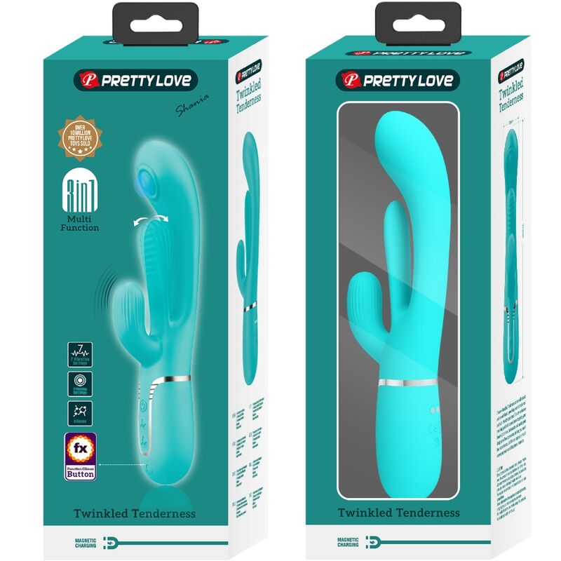 PRETTY LOVE - SHANIA TRIPLE VIBRADOR RABBIT MULTIFUNCIÓN 3 EN 1 PRETTY LOVE