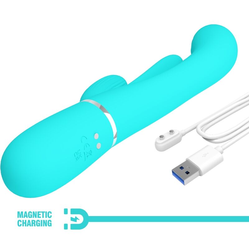 PRETTY LOVE - SHANIA TRIPLE VIBRADOR RABBIT MULTIFUNCIÓN 3 EN 1 PRETTY LOVE