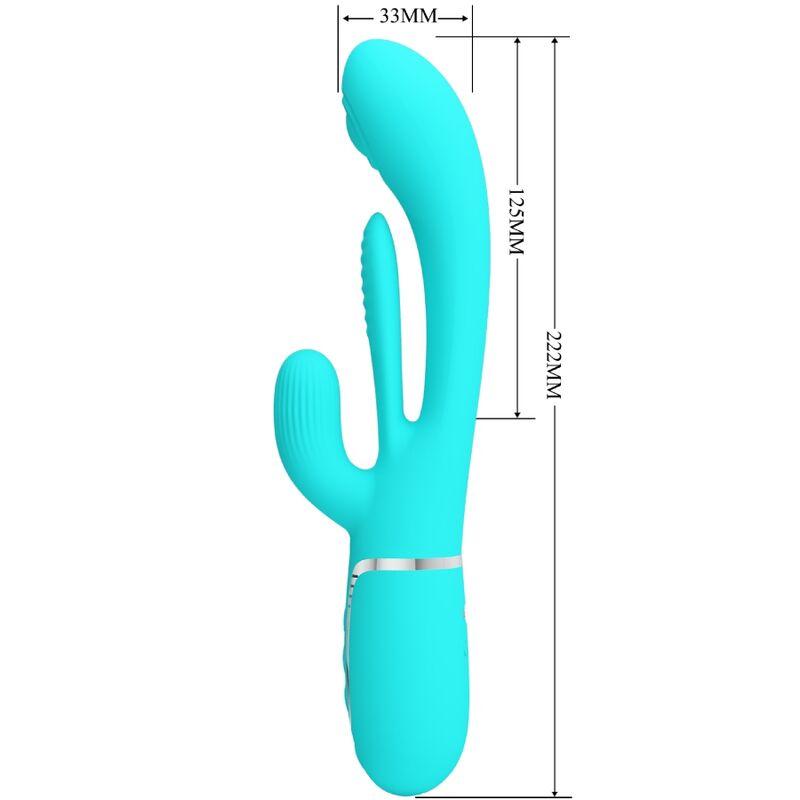 PRETTY LOVE - SHANIA TRIPLE VIBRADOR RABBIT MULTIFUNCIÓN 3 EN 1 PRETTY LOVE
