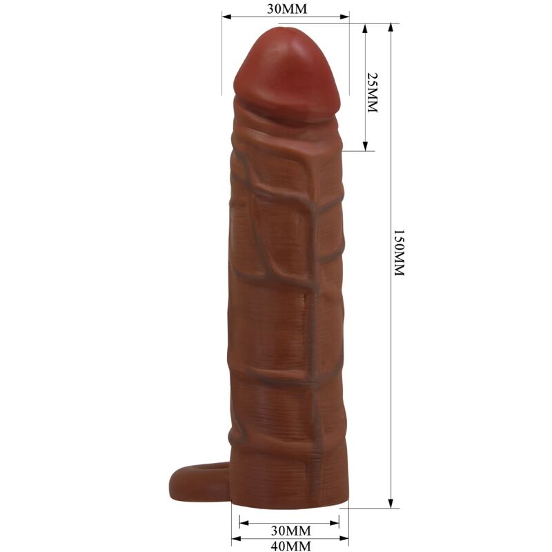 PRETTY LOVE - KAILE FUNDA PARA PENE CON EXTENSIÓN DE 2.5 CM MULATO PRETTY LOVE