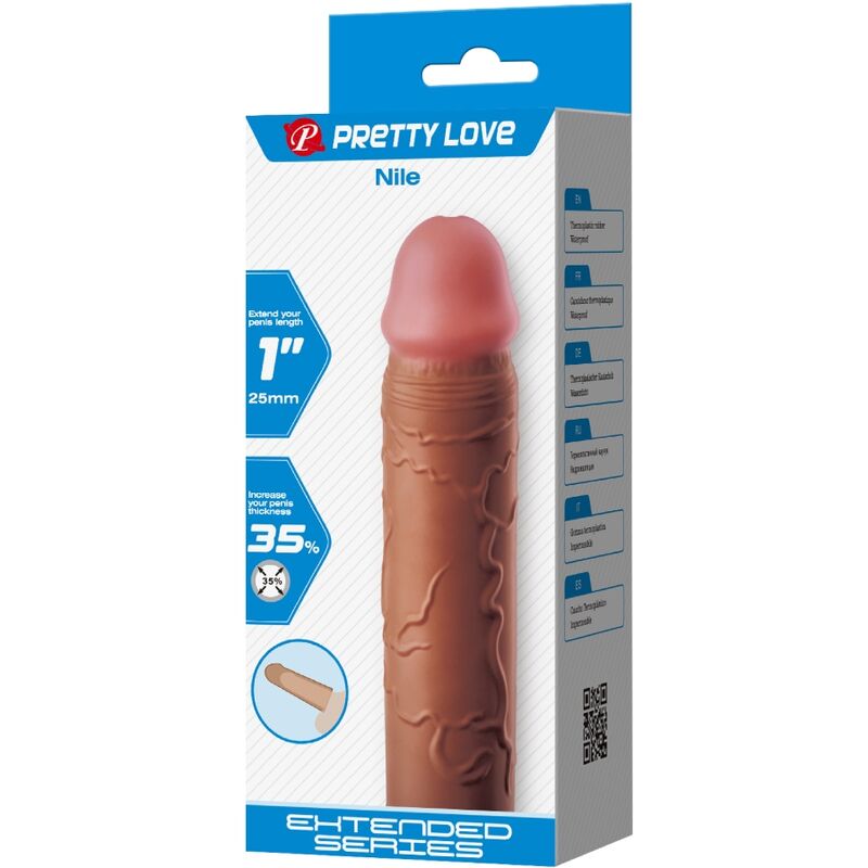 PRETTY LOVE - NILE FUNDA PARA PENE CON EXTENSIÓN DE 2.5 CM MULATO PRETTY LOVE