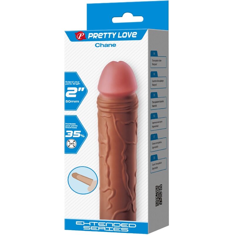 PRETTY LOVE - CHANE FUNDA PARA PENE CON EXTENSIÓN DE 5 CM MULATO PRETTY LOVE