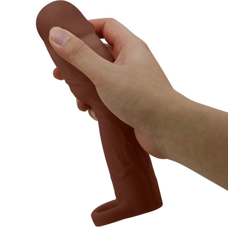 PRETTY LOVE - GERD FUNDA PARA PENE CON EXTENSIÓN DE 7.6 CM MULATO PRETTY LOVE