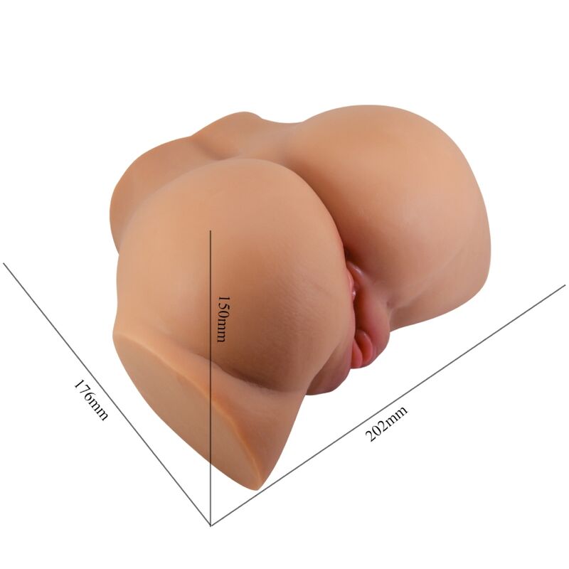 CRAZY BULL - EMILIA TRASERO VIBRADOR CON VAGINA Y ANO REALÍSTICO NATURAL CONTROL REMOTO CRAZY BULL