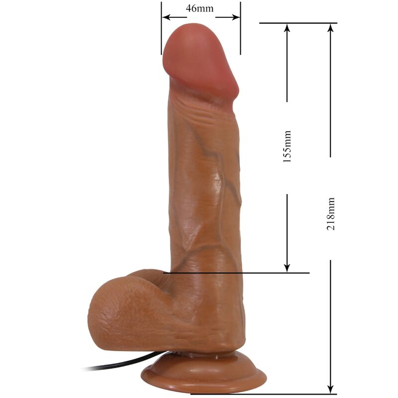 BAILE - BAHAMUT VIBRADOR REALÍSTICO 21.8 CM NATURAL CONTROL REMOTO BAILE