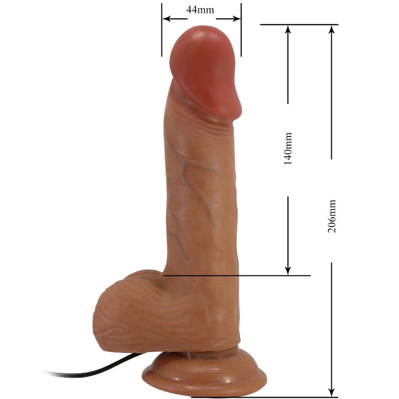 BAILE - CATOBLEPAS VIBRADOR REALÍSTICO 20.6 CM NATURAL CONTROL REMOTO BAILE