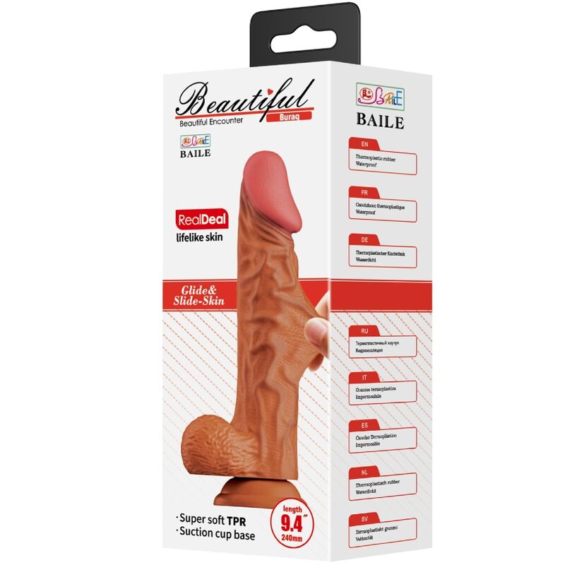 BAILE - BURAQ DILDO REALÍSTICO 24 CM NATURAL BAILE