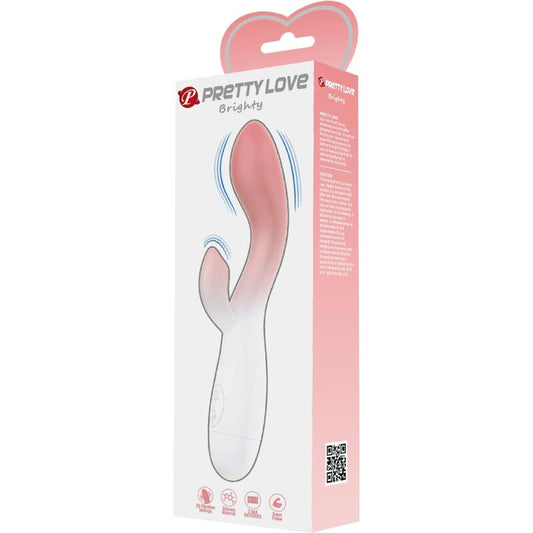 PRETTY LOVE - BRIGHTY VIBRADOR PUNTO G + ESTIMULADOR CLÍTORIS 30 VIBRACIONES ROSA PRETTY LOVE