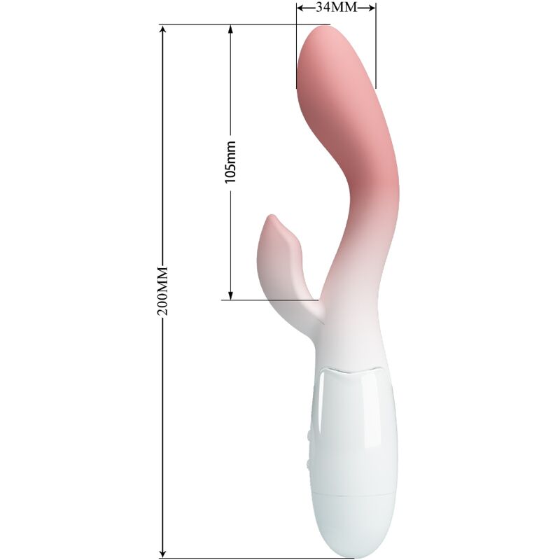 PRETTY LOVE - BRIGHTY VIBRADOR PUNTO G + ESTIMULADOR CLÍTORIS 30 VIBRACIONES ROSA PRETTY LOVE