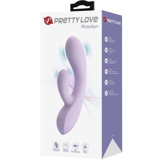 PRETTY LOVE - ROSOLYN VIBRADOR RABBIT 10 VIBRACIONES MORADO PRETTY LOVE