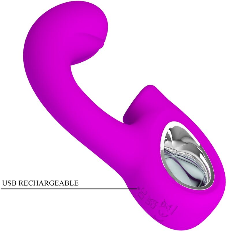 PRETTY LOVE - SIBEL VIBRADOR PUNTO G + ESTIMULADOR CLÍTORIS 10 VIBRACIONES MORADO PRETTY LOVE