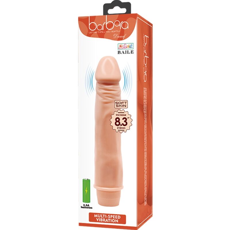 BAILE - DWARF VIBRADOR REALÍSTICO 21 CM NATURAL BAILE