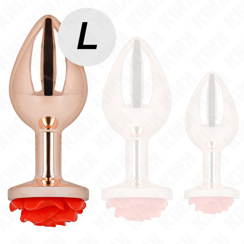 KINK - PLUG ANAL ORO ROSADO ROSA ROJA L KINK PLEASURE PLUGS